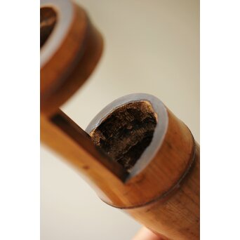 今日庵 裏千家十一代 玄々斎 精中宗室 花押 古竹花入　U331 