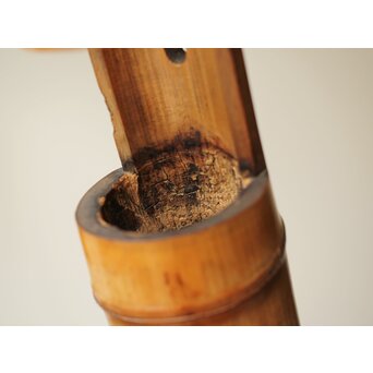 今日庵 裏千家十一代 玄々斎 精中宗室 花押 古竹花入　U331 