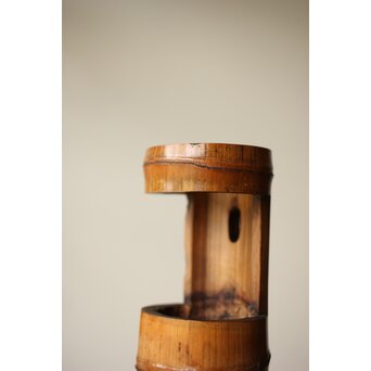 今日庵 裏千家十一代 玄々斎 精中宗室 花押 古竹花入　U331 