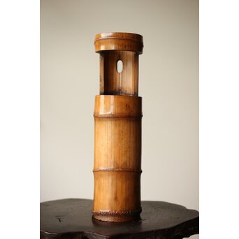 今日庵 裏千家十一代 玄々斎 精中宗室 花押 古竹花入　U331 