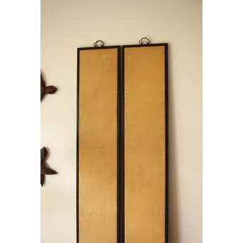 巖谷一六 二行書 連仕立 双幅　Z419 