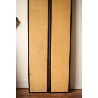 巖谷一六 二行書 連仕立 双幅　Z419 