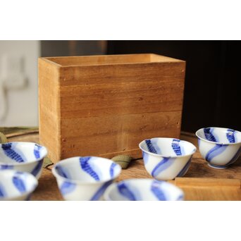 永楽善五郎 染付捻 觴/盃 六客　P358 