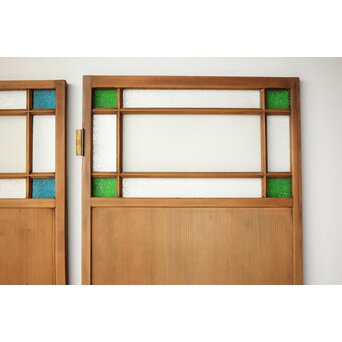 色ガラスの雪隠戸 2枚1組　GD0179 