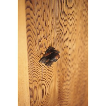 秋田杉系か 銘木雪隠戸　B1035 鍵は黒柿