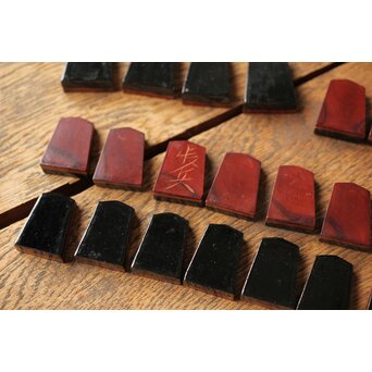 堆漆将棋駒 余歩2　Q333 