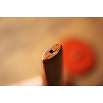 堆漆 根付 緒締め 煙管口　Q334 