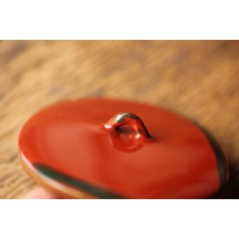 堆漆 根付 緒締め 煙管口　Q334 