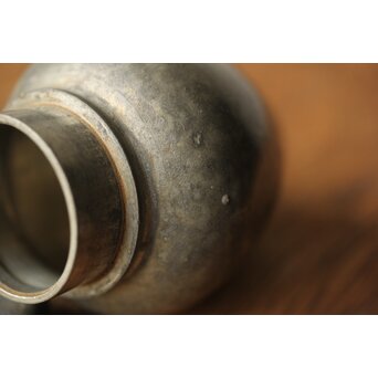 本人作 中村半兵衛/錫半 班錫茶壺/茶入　M362 