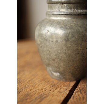 本人作 中村半兵衛/錫半 班錫茶壺/茶入　M362 