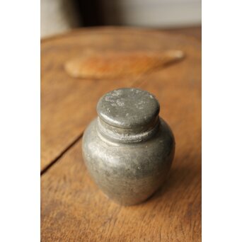 本人作 中村半兵衛/錫半 班錫茶壺/茶入　M362 