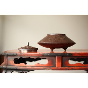 末広型 鉄打出香炉　M363 