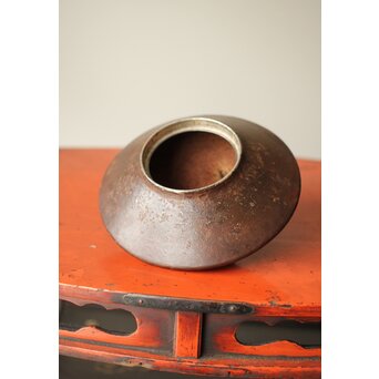 末広型 鉄打出香炉　M363 