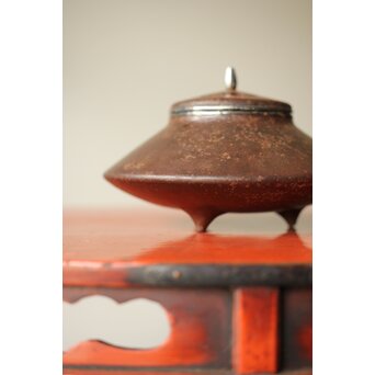 末広型 鉄打出香炉　M363 