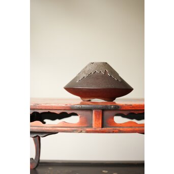 良勝作 富士型 鉄打出香炉　M364 