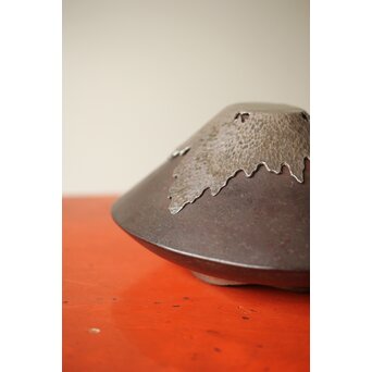 良勝作 富士型 鉄打出香炉　M364 