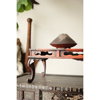 良勝作 富士型 鉄打出香炉　M364 