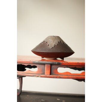 良勝作 富士型 鉄打出香炉　M364 