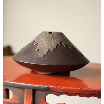 良勝作 富士型 鉄打出香炉　M364 