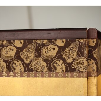 東東洋 屏風 六曲一双 絹本肉筆 法眼東洋 金地 日本画　Z421 