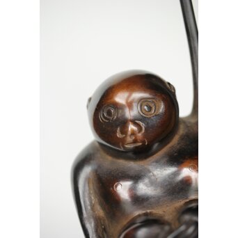 手長猿 吊香炉 銅器　M367 