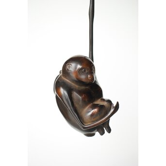 手長猿 吊香炉 銅器　M367 