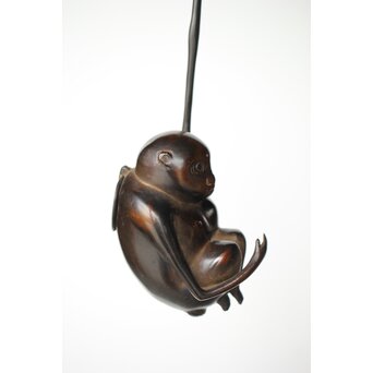 手長猿 吊香炉 銅器　M367 