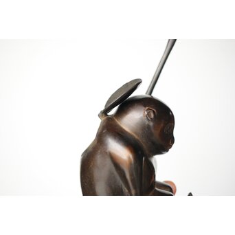 手長猿 吊香炉 銅器　M367 