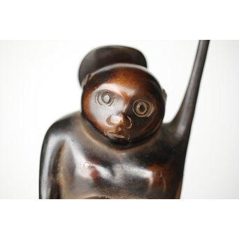 手長猿 吊香炉 銅器　M367 