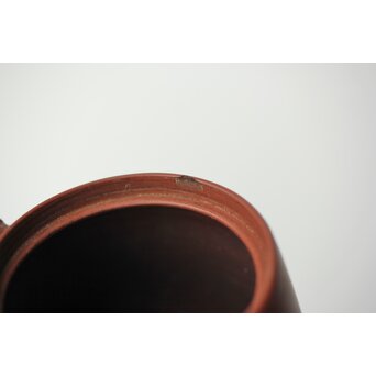 常滑 清水石仙 朱泥急須 四字文人図彫　P359 小かけあります