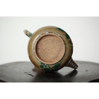 阿漕焼 盛絵 ぼたん 茶器一式　P361 