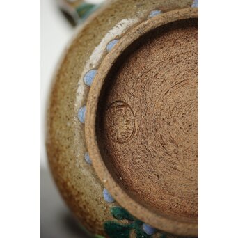 阿漕焼 盛絵 ぼたん 茶器一式　P361 