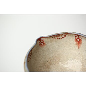 阿漕焼 盛絵 ぼたん 茶器一式　P361 