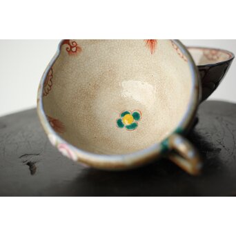 阿漕焼 盛絵 ぼたん 茶器一式　P361 