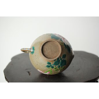 阿漕焼 盛絵 ぼたん 茶器一式　P361 