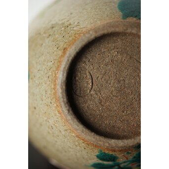 阿漕焼 盛絵 ぼたん 茶器一式　P361 