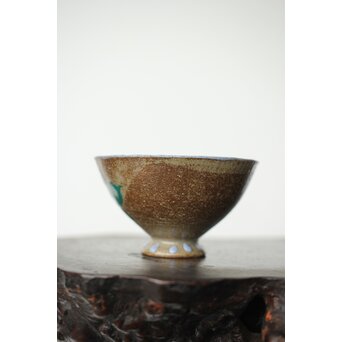 阿漕焼 盛絵 ぼたん 茶器一式　P361 