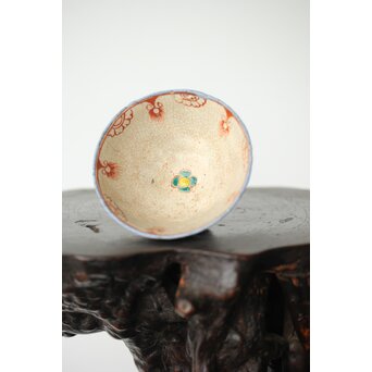 阿漕焼 盛絵 ぼたん 茶器一式　P361 