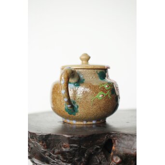 阿漕焼 盛絵 ぼたん 茶器一式　P361 