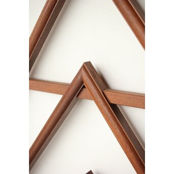 障子用チーク材建具　F253 面取りが効いています