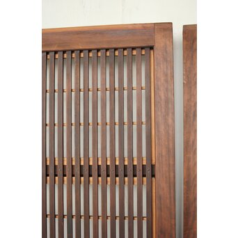 障子枠付クリアガラス格子戸 2枚1組　L1097 