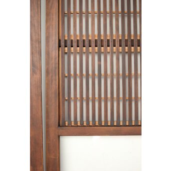 障子枠付クリアガラス格子戸 2枚1組　L1097 