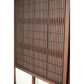 障子枠付クリアガラス格子戸 2枚1組　L1097 