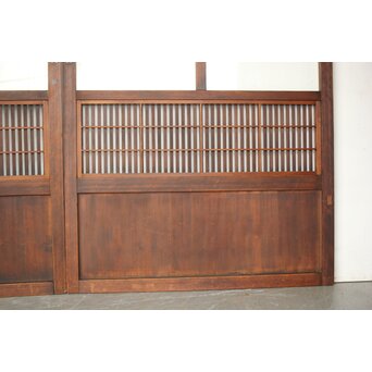 障子枠付クリアガラス格子戸 2枚1組　L1097 