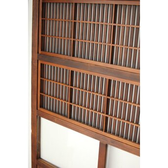 障子枠付クリアガラス格子戸 2枚1組　L1097 