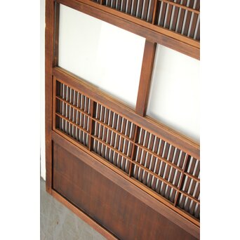 障子枠付クリアガラス格子戸 2枚1組　L1097 