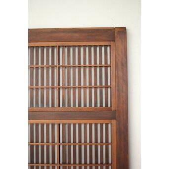 障子枠付クリアガラス格子戸 2枚1組　L1097 