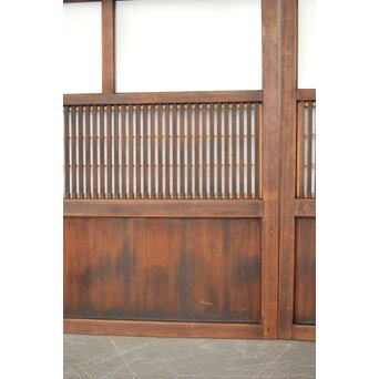 障子枠付クリアガラス格子戸 2枚1組　L1097 