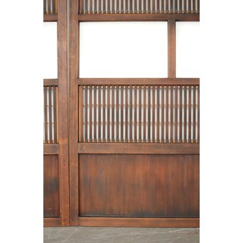 障子枠付クリアガラス格子戸 2枚1組　L1097 