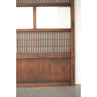 障子枠付クリアガラス格子戸 2枚1組　L1097 